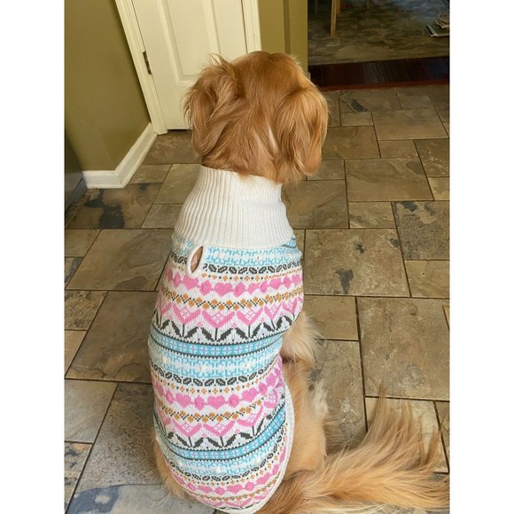 Turtle Neck Dog Sweater, Pink Tulip, Size XL, Francesca, NWT - Picture 2 of 6